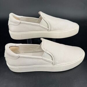 UGG Jass Leather Shoes WOMENS Off White Beige Slip On Sneakers SIZE 11